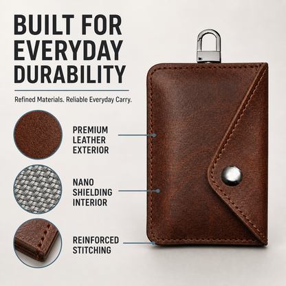 Dual-Compartment Faraday Key Fob Pouch