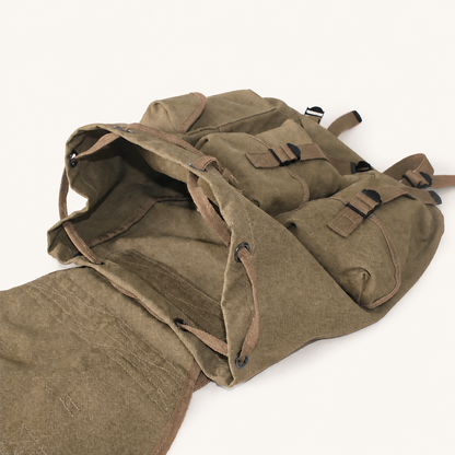 Heavy-Duty Canvas Field Haversack Backpack