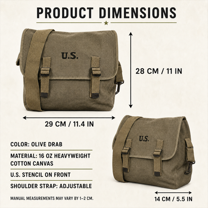 Heavyweight Canvas Military Crossbody Bag